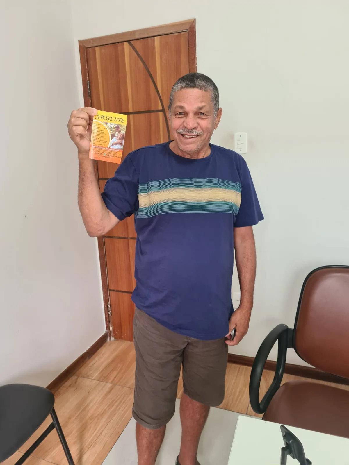 Cliente da Aposente satisfeito com a aposentadoria por tempo de contribuição